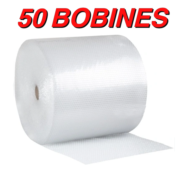 PAPIER BULLE BOBINE 100M x 50CM x 50µ - 100BOBINES